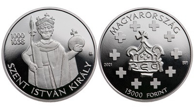 2021 Szent István király ezüst érme 2021 Szent István király ezüst érme